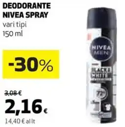 Coop Deodorante NIVEA spray vari tipi offerta