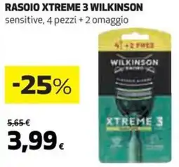 Coop Rasoio xtreme 3 WILKINSON sensitive, 4 pezzi + 2 omaggio offerta