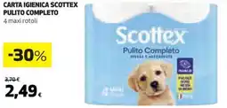 Coop Carta igienica SCOTTEX Pulito Completo 4 maxi rotoli offerta