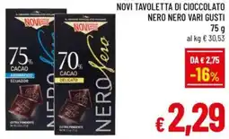 A&O Novi tavoletta di cioccolato nero nero vari gusti offerta