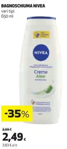Coop Bagnoschiuma NIVEA vari tipi offerta