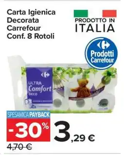 Carrefour Carta Igienica Decorata Carrefour Conf. 8 Rotoli offerta