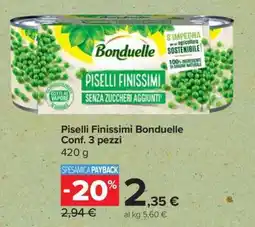 Carrefour Piselli Finissimi Bonduelle Conf. 3 pezzi offerta