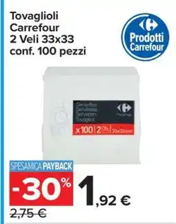 Carrefour Tovaglioli Carrefour offerta