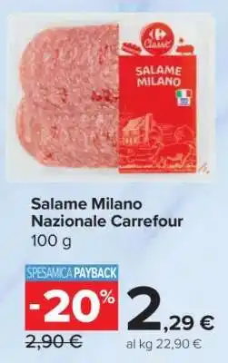Carrefour Salame Milano Nazionale Carrefour offerta