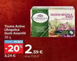 Carrefour Tisana Active L'Angelica Gusti Assortiti offerta
