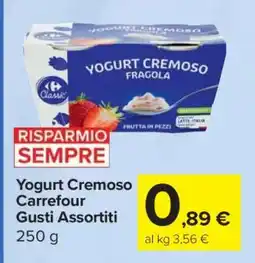 Carrefour Yogurt Cremoso Carrefour Gusti Assortiti offerta