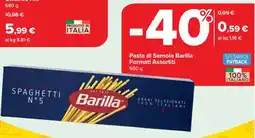 Carrefour Pasta di Semola Barilla Formati Assortiti offerta