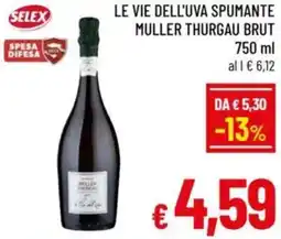 A&O Le vie dell'uva spumante muller thurgau brut offerta