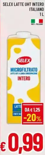 A&O Selex latte uht intero italiano offerta