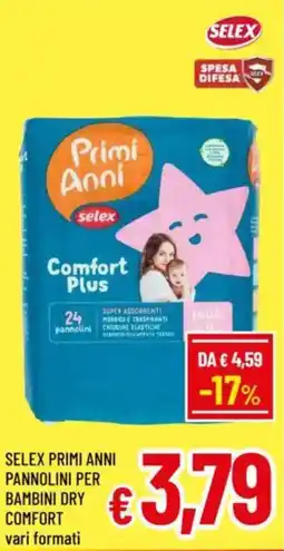 A&O Selex primi anni pannolini per bambini dry comfort offerta