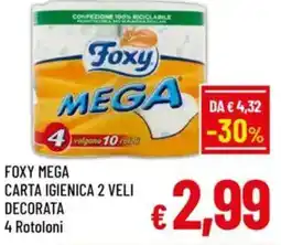A&O Foxy mega carta igienica 2 veli decorata offerta