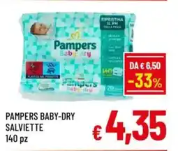 A&O Pampers baby-dry salviette 140 pz offerta