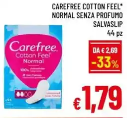 A&O Carefree cotton feel normal senza profumo salvaslip 44 pz offerta