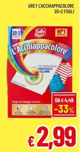 A&O Grey l'acchiappacolore 20+2 fogli offerta