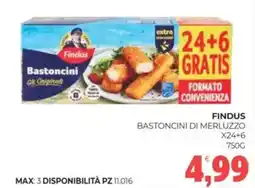 Eté Findus bastoncini di merluzzo offerta
