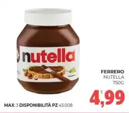 Eté Ferrero nutella offerta