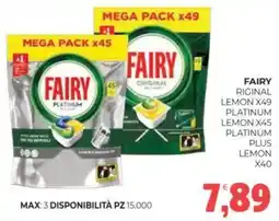 Eté Fairy riginal lemon x49 platinum lemon x45 platinum plus lemon x40 offerta
