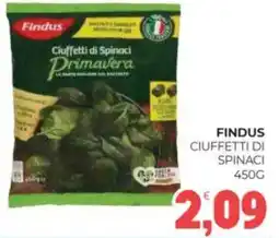 Eté Findus ciuffetti di spinaci offerta