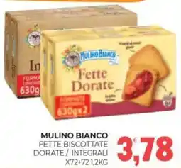 Eté Mulino bianco fette biscottate dorate/integrali x72+72 offerta