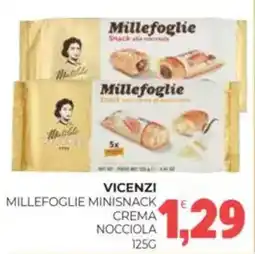 Eté Vicenzi millefoglie minisnack crema nocciola offerta