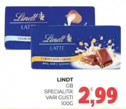 Eté Lindt GB specialita' vari gusti offerta