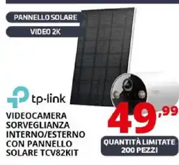 Comet + tp-link VIDEOCAMERA SORVEGLIANZA INTERNO/ESTERNO CON PANNELLO SOLARE TCV82KIT offerta