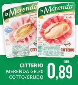 Mazzeo Giocattoli Citterio merenda cotto/crudo offerta