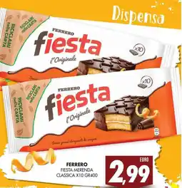 Mazzeo Giocattoli Ferrero fiesta merenda classica x10 offerta