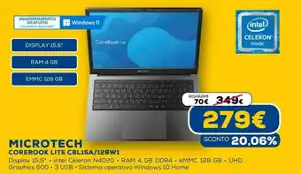 Microtech corebook lite cbl15a/128w1
