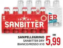 Mazzeo Giocattoli Sanpellegrino sanbitter dry bianco/rosso x10 offerta