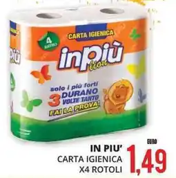 Mazzeo Giocattoli In piu' carta igienica x4 rotoli offerta