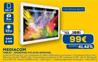 Euronics Tablet smartpad iyo 10 offerta