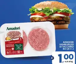 Extra Supermercati Amadori hamburger di tacchino offerta