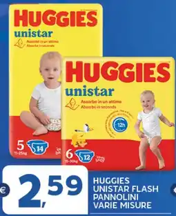 Extra Supermercati Huggies unistar flash pannolini varie misure offerta