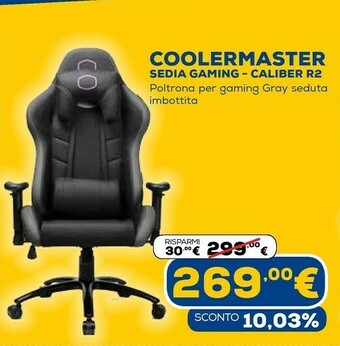 Euronics Coolermaster sedia gaming caliber r2 offerta