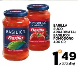 Extra Supermercati Barilla sugo arrabbiata/ basilico/ pomodoro offerta