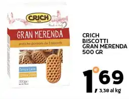 Extra Supermercati Crich biscotti gran merenda offerta