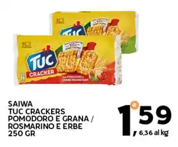 Extra Supermercati Saiwa tuc crackers pomodoro e grana / rosmarino e erbe offerta
