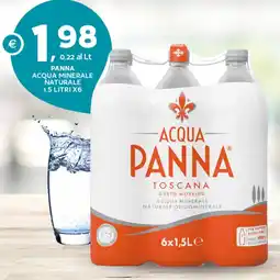 Extra Supermercati Panna acqua minerale naturale offerta