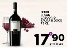 Extra Supermercati Feudi di san gregorio taurasi DOCG offerta