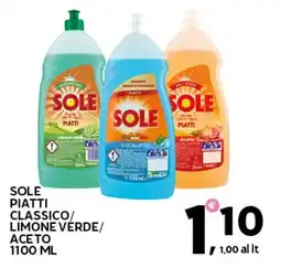 Extra Supermercati Sole piatti classico/ limone verde/ aceto offerta