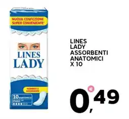 Extra Supermercati Lines lady assorbenti anatomici x10 offerta