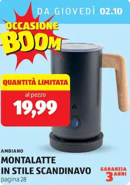 ALDI Ambiano montalatte in stile scandinavo offerta