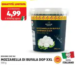 ALDI Regione che vai mozzarella di bufala DOP XXL offerta