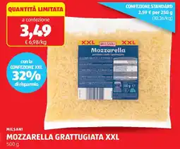 ALDI Milsani mozzarella grattugiata XXL offerta