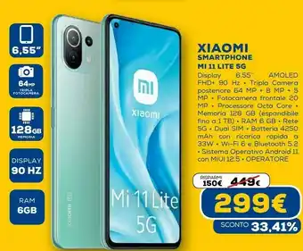 Euronics Smartphone mi 11 lite 5g offerta