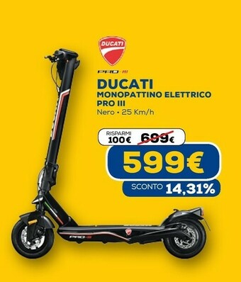 Euronics Ducati pro-iii 25 km/h nero offerta