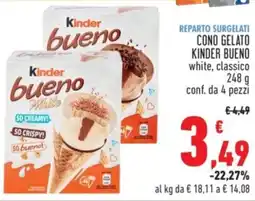 Conad Cono gelato kinder bueno offerta