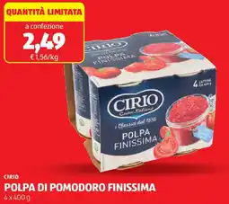 ALDI Cirio polpa di pomodoro finissima offerta